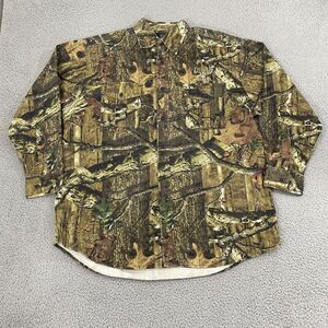 Real Tree Camo Shirt Men XL Redhead Outdoor Hunting Long Sleeve Button Down